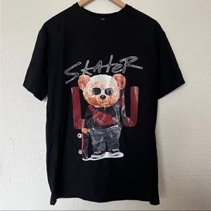 MOSCHINO Skater Bear T-Shirt Black
